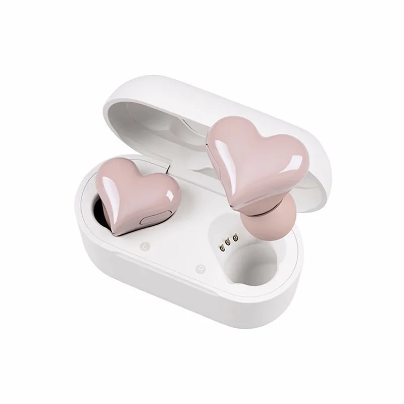 Hertbuds Love lovely in-ear headphones voice mobile phone earplug heavy bass wired with mic gaming headphones wholesale
