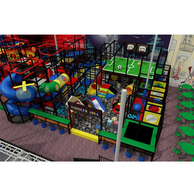 China Trampoline Kids Gym Equipment Climbing wall  Indoor Trampoline Park
