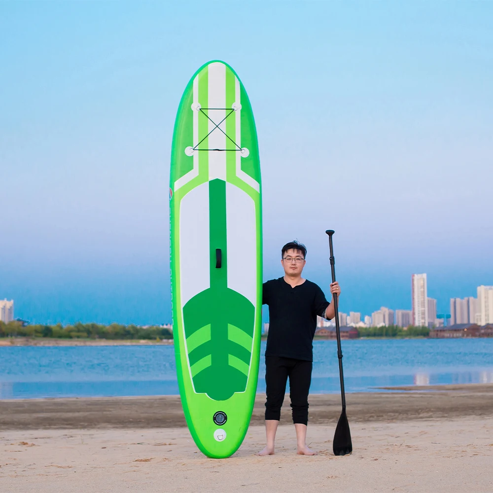 FunFishing High Quality Inflatable Drop Stitch Surfing Board SUP Paddle Board bamboo sup