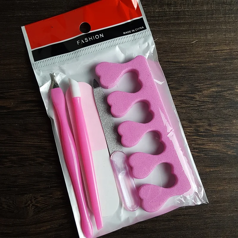 professional nail salon mini Disposable Spa salon pedicure liner pedicure kit toe separator nail file cuticle cuticle knives