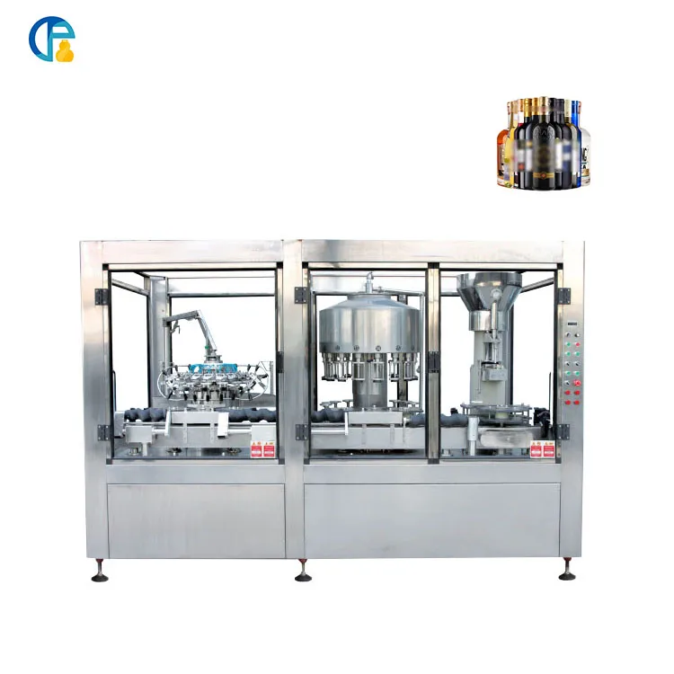 High efficiency wine 3-in-1 filling Fruit juice beverages machine Bottling Filling Machine Production Line with Non-breaking bot