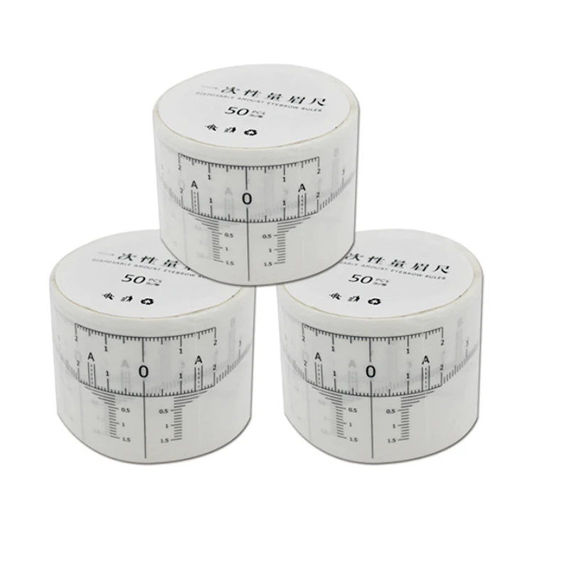 Factory direct sales disposable microblading product sticker eyebrow ruler eyebrow stencil