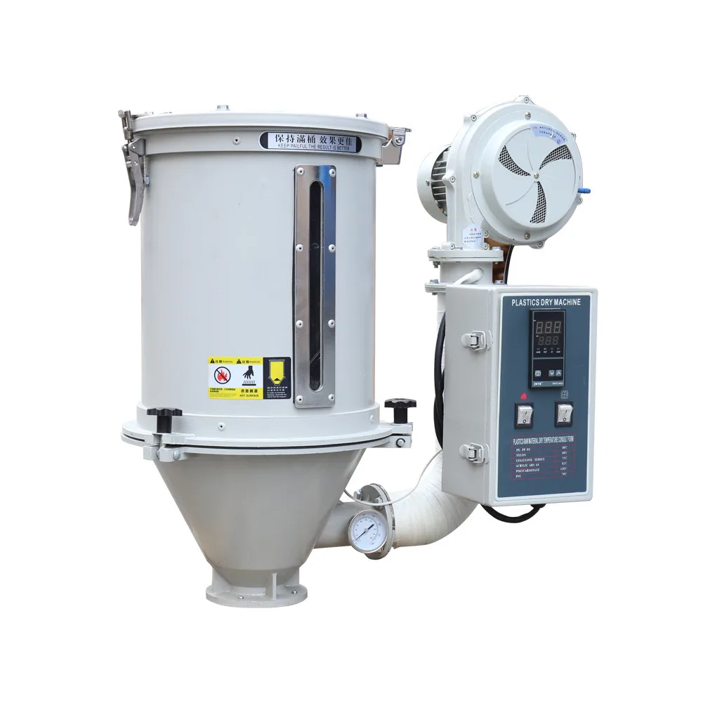 Plastic Pellet, Resin Granules Feeder Drying Equipment & Hot Air Hopper Dryer Machine For Industrial Injection Extruder Machine