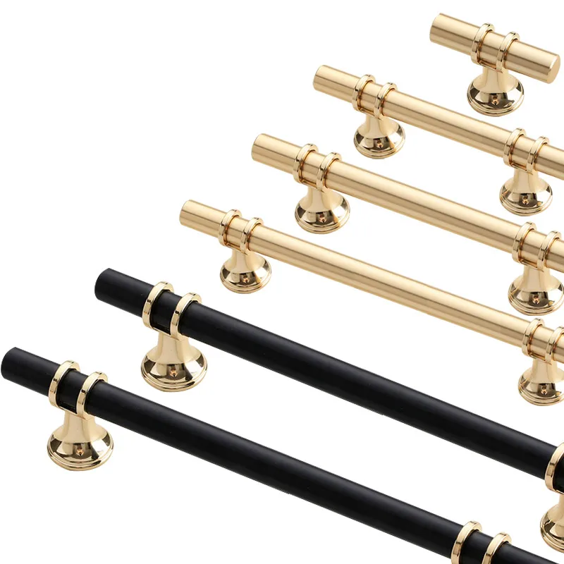 Stainless Steel  Home Decor T bar Shape Furniture Pulls Kitchen Gold Cupboard Handles Kitchen Accessories Cabinet Handles