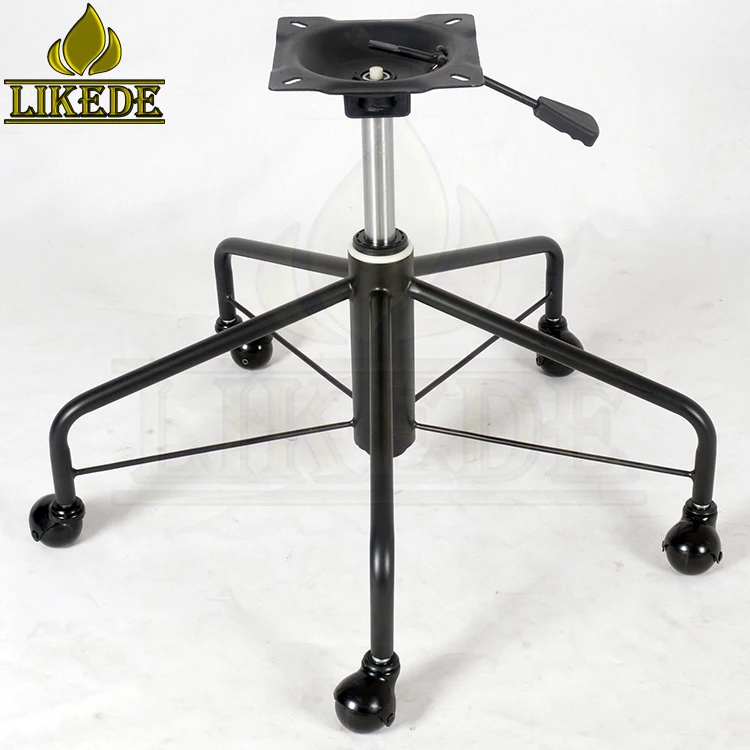 5 leg black steel office swivel chair base