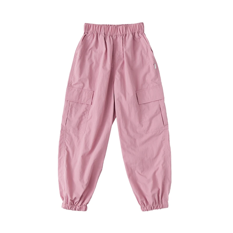 Fashion Streetwear Child Trousers Multi Pockets Kids Girl Cargo Pants