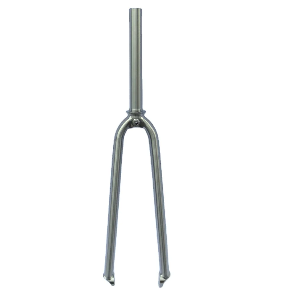 Titanium bike fork with 1-1/8 inch head tube fits 700C clcycross frame and 26 mtb frame