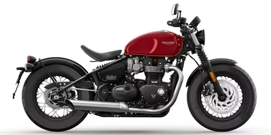 Заказывайте сейчас Триумф Bonneville Bobber Черный стелс издание T120 черная струйная золотая линия Карнавал Красный Сапфир