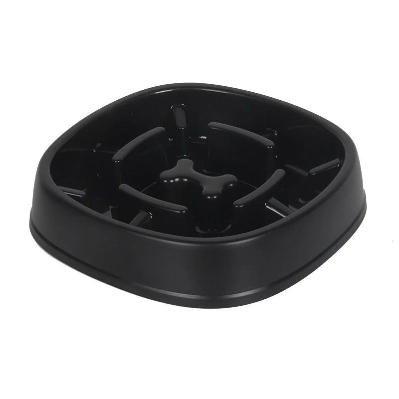 Eco-Friendly Custom Bone Design Anti-Chocking Plastic PP Slow Feeder Eating Pet Cat Dog Bowl