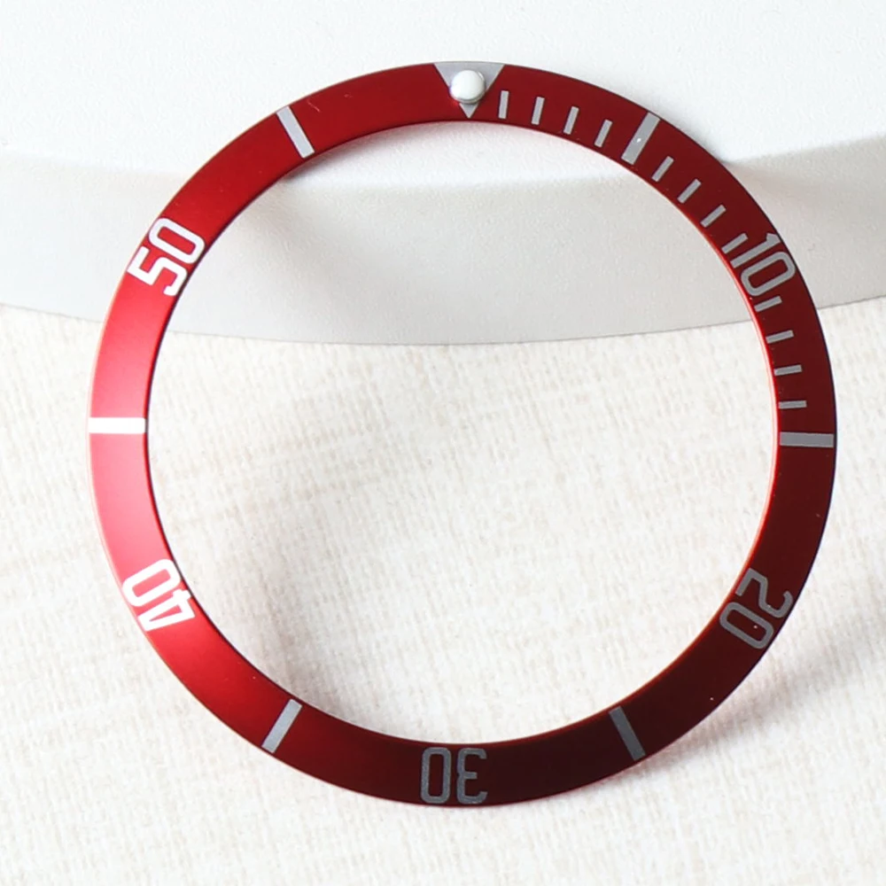 39.7mm * 32.8mm Watch Bezel Insert Aluminium For Tudor For Seiko Mods NH35 Watch Accessories Case Ring Green Luminous Bezel