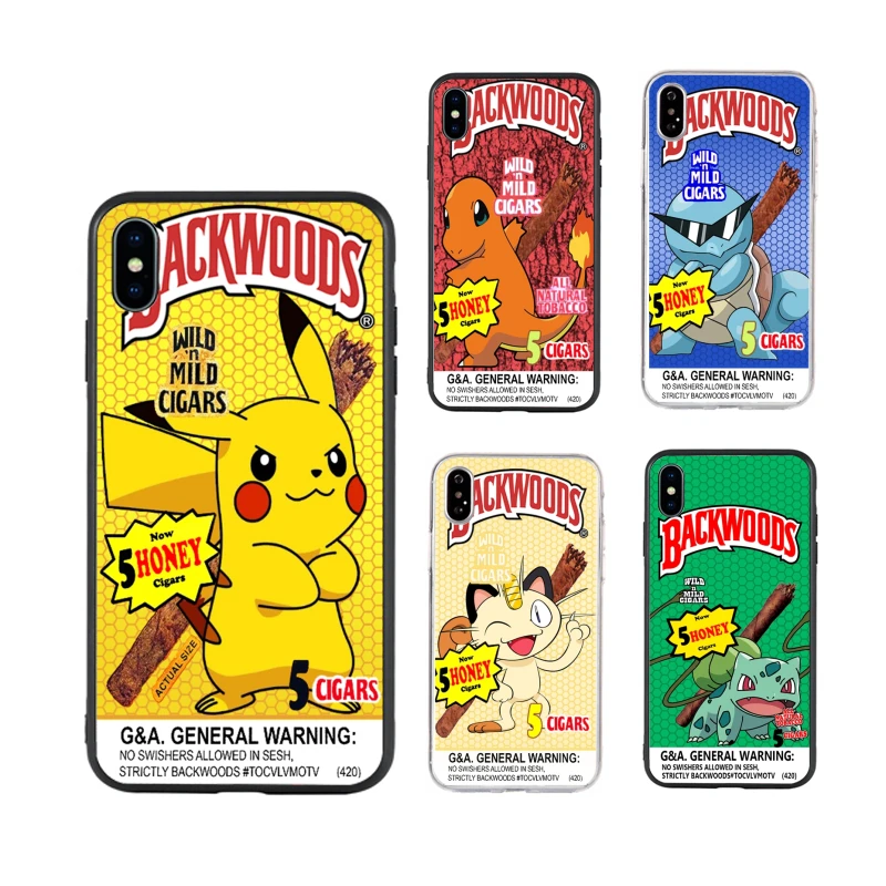 Classic Pikachu Backwoods Honey Berry Cigars  phone case cover For iPhone 12  For iPhone 11Pro 6 6S Plus 7 8 8Plus XS MAX XR