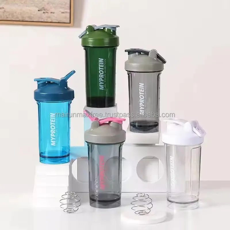 Custom Blender Plastic Classic Workout Clear Protein Shaker Bottle for GYM Fitness 500ml
