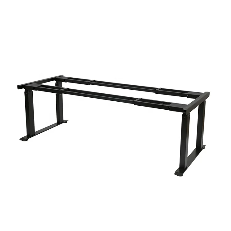 Super grade customized office meeting 4 motor sit stand height adjustable standing desk black 4 legs adjustable desk mechanism