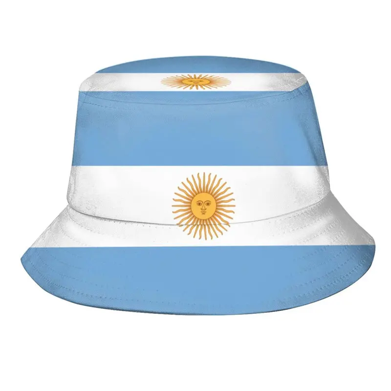 Custom Designs Printed Argentina Flag Bucket Hat Brazil Bolivia Colombia Cap Countries Fisherman Bucket Hats for Men Kids