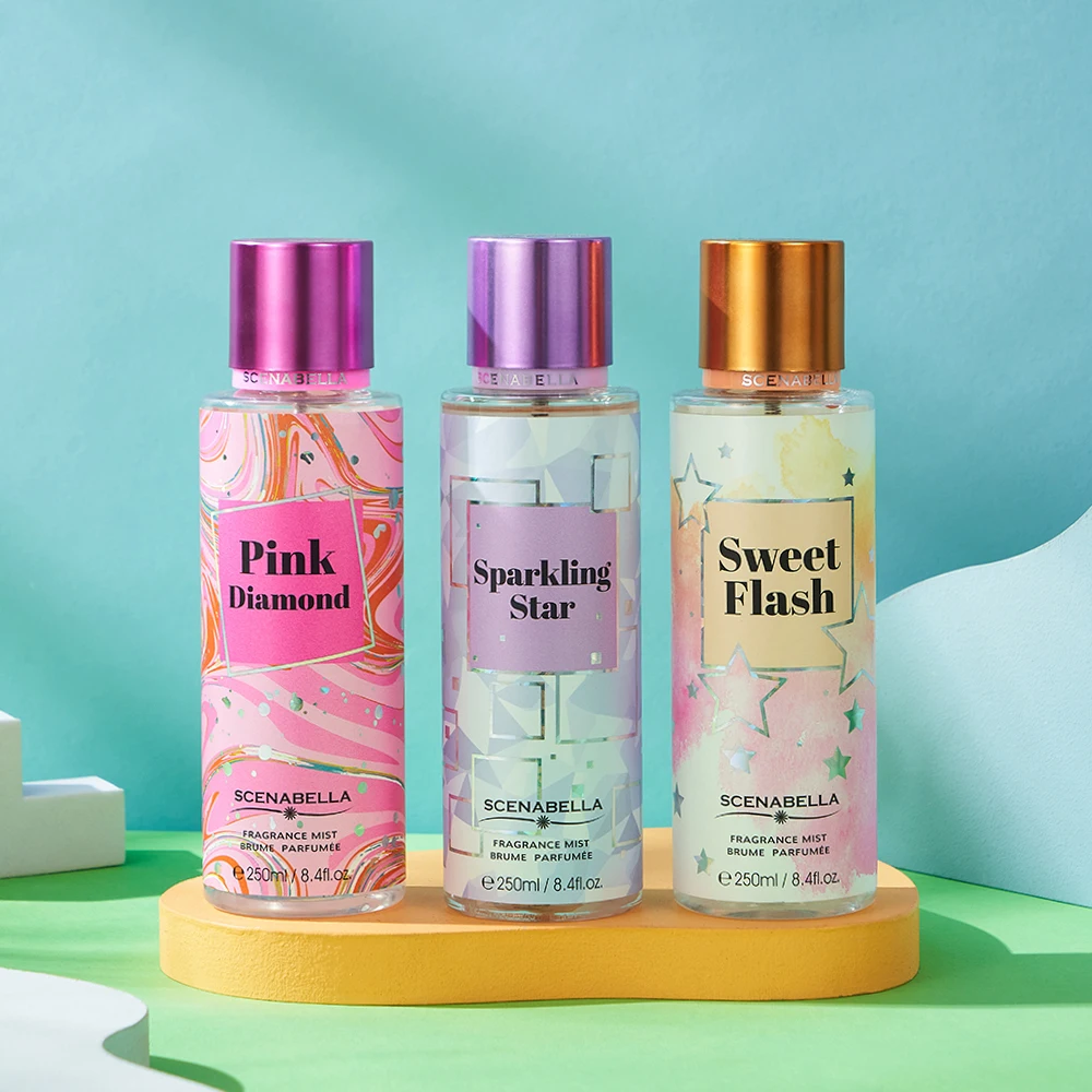 SCENABELLA 250ml Floral Luxury Fragrance Daily Use Long Time Lasting Body Mist Manufacturer For Women
