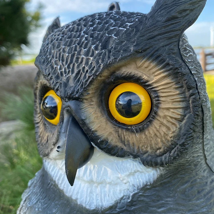 Hitop Outdoor Pe Owl Bird Scarecrow Decoy Duc Decoys Hunting Owl Decoys To Scare Birds Away