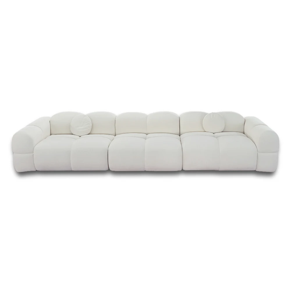 Solid Wood Frame Tufted Modular Fabric Sofa Good Price New Product for Apartment Living Room and Workshop Home Furniture