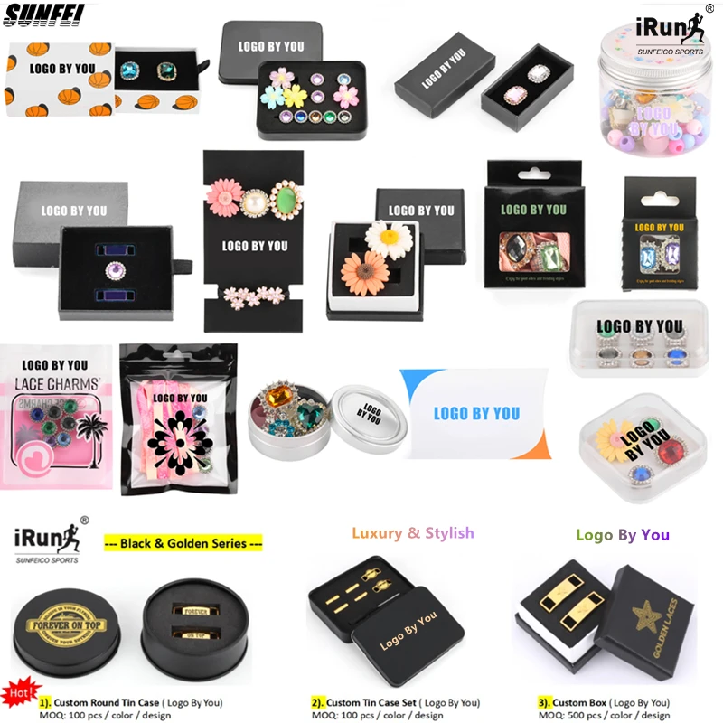 sunfei custom silver Shoe Buckle Removable Shoelace Charms Shoelace Decorative Clip Bling Glitter Bow shoelace buckle Metal Tag