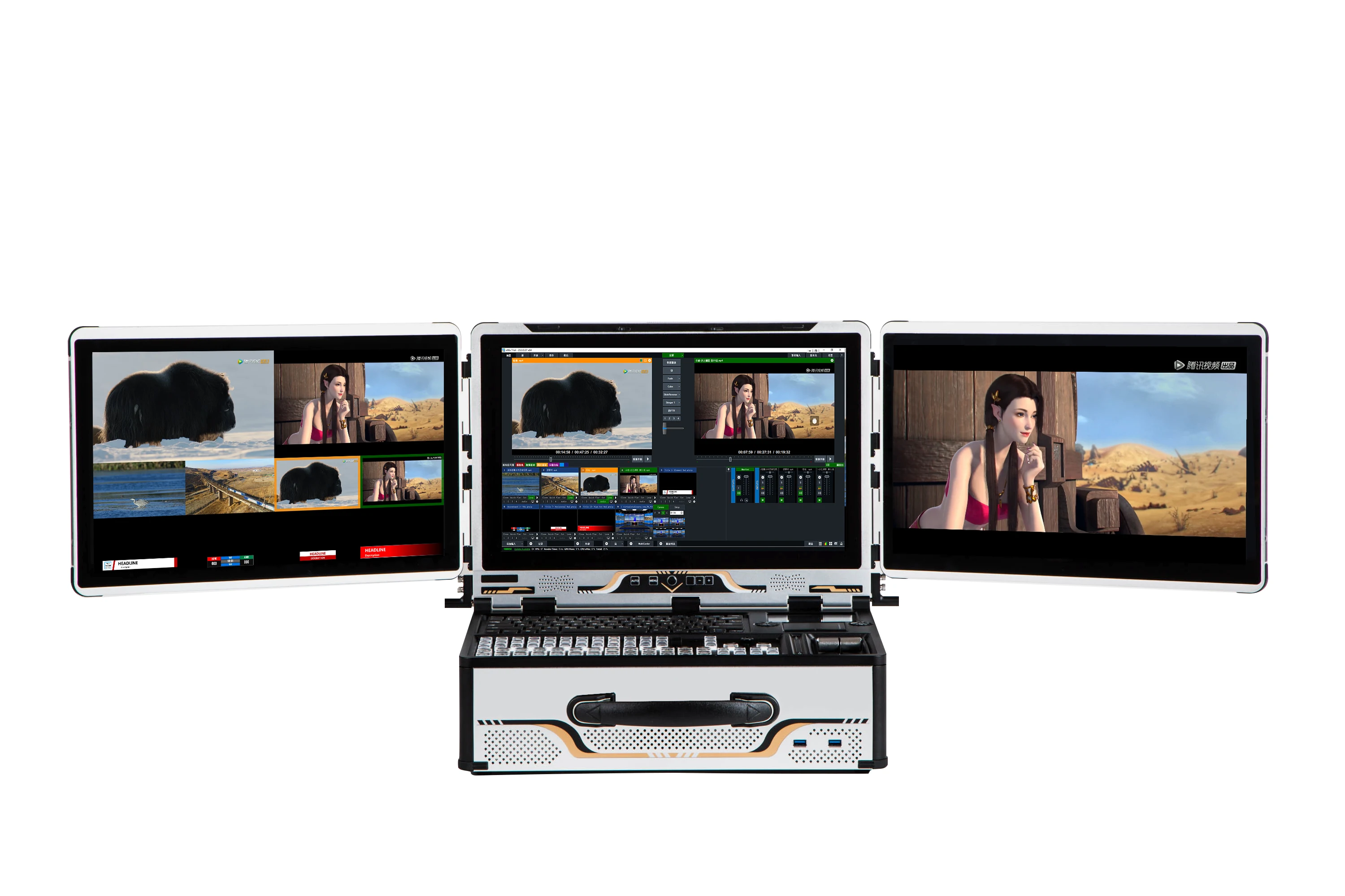 TYST live broadcasting All-in-one machine 17.3 monitor Online Pushing Streaming Machine