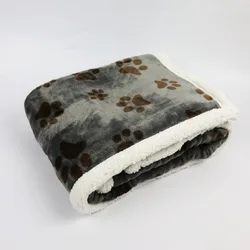 Lovely Pets Mat Design Paw Print cozy pet dog blankets For Dog Cat as Mat Puppy Bed Sofa