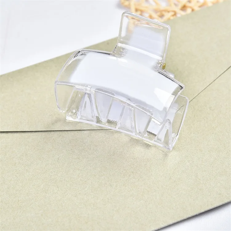 Hot Selling Hairpin Transparent Color Acetic Acid Hair Grab Adult Claw Clip Horsetail Clip Bath Tray Hair Grab Clip