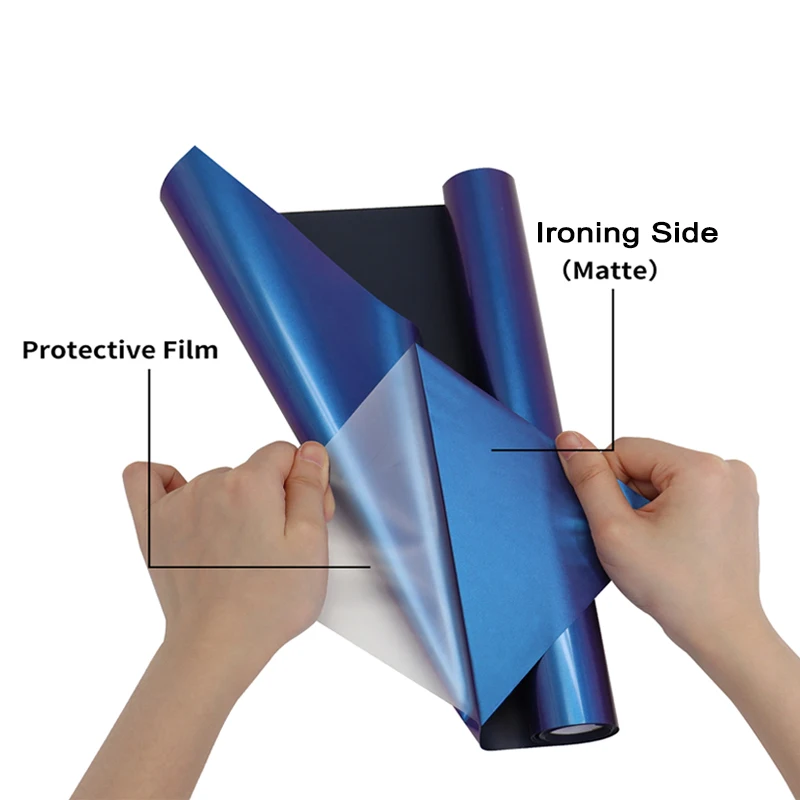 Yuanfan Vinyl Supplier Reusable Iron On Textile Iron On Chameleon Change Hot Press Htv Rolls Low Temperature Heat Transfer Film