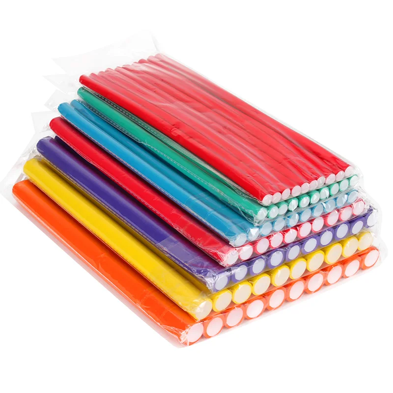 42 sponges flexible curls curling rods magic hair roller hot sales heatless curling rod