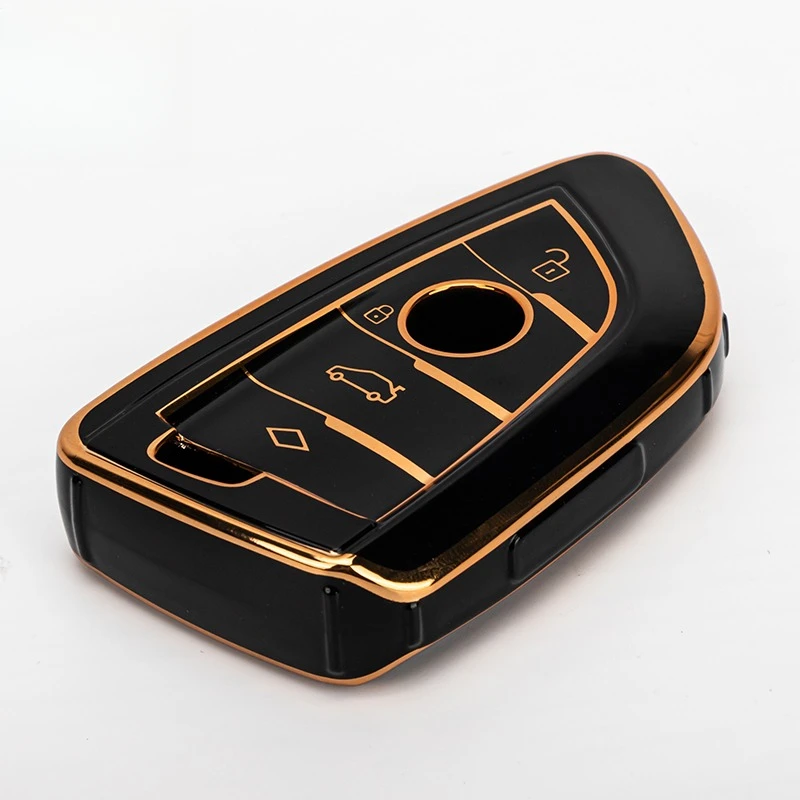 New BMW Car Key Case Accessories with Keyless Fob Protector Customizable TPU Key Cover Plastic and Zinc Alloy Keyholder