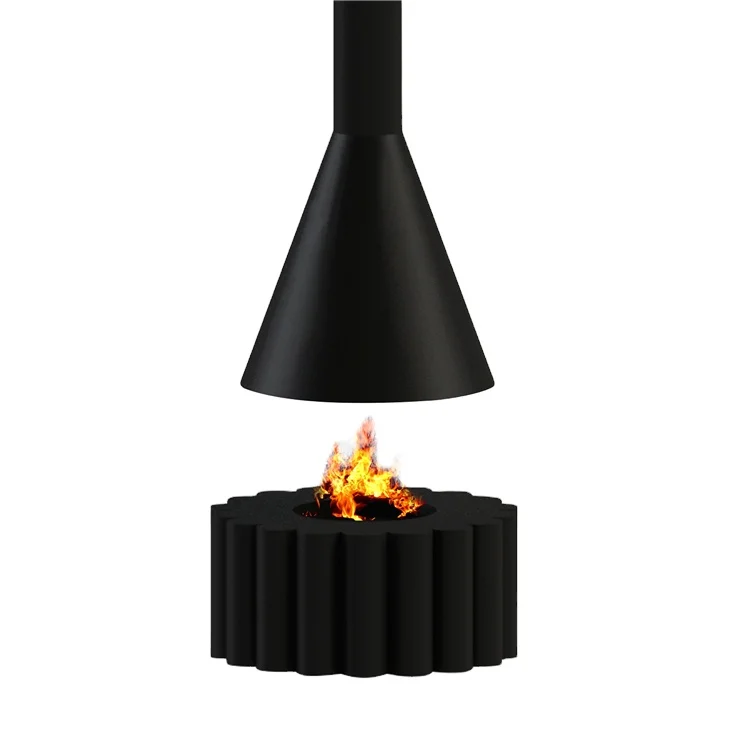 2019 decorative fireplace round model stove wood hanging fireplace