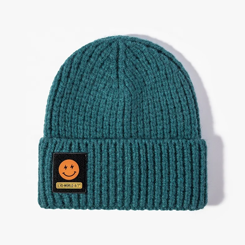 Sunborry Fashion Hand Knitted Hats New Style Plain Beanie With Custom Tags For Adults Beanie Knitted Hat
