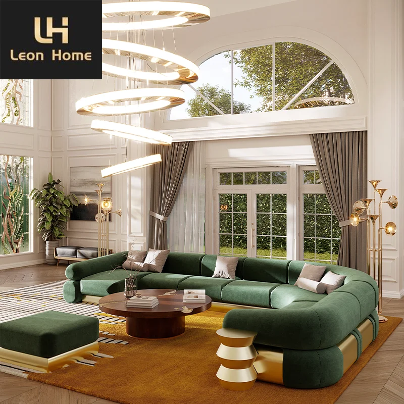 Manufacturer Hot Sale Custom Made Luxury Living Room Sofa Italian New Design Sectional Sofa Furniture Luxury Living Room Sofa