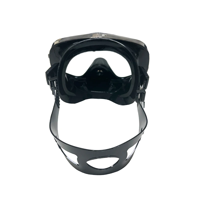 Custom New Style Professional Commercial Mask Big Vision Tempered Glass Silicone Spearfishing Freediving Masks with Breath Valve