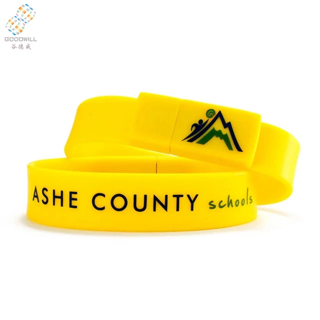 Лидер продаж браслет из ПВХ ubs pen drive с логотипом oem