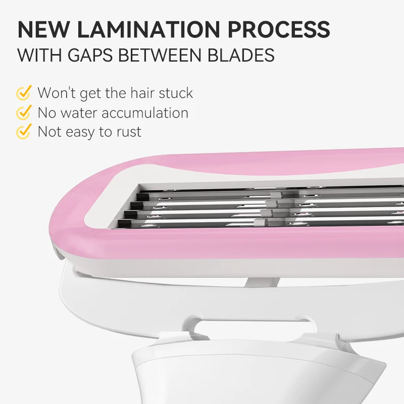 Women Hair Removal Best Partner Six Blades Replaceable Shaving Razor