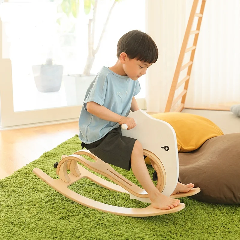 Multifunction Wooden Children Animal Elephant Riding Rocking Horse Toy For Kids Baby Toy Rocking Horse