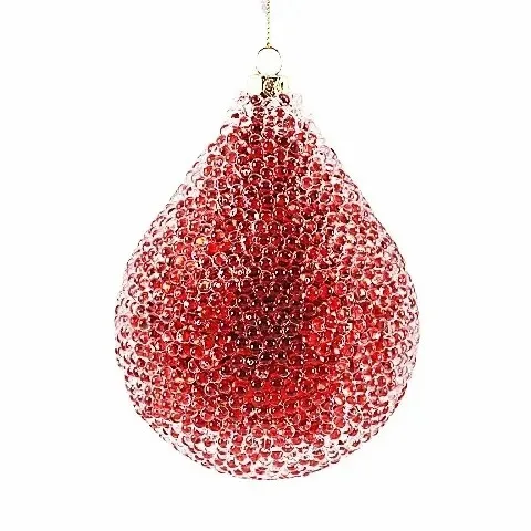 Zhengtian Custom Acrylic Beads Drop-shaped Christmas Ball Ornament Xmas Hanging Tree Decorations for Home Party Decor