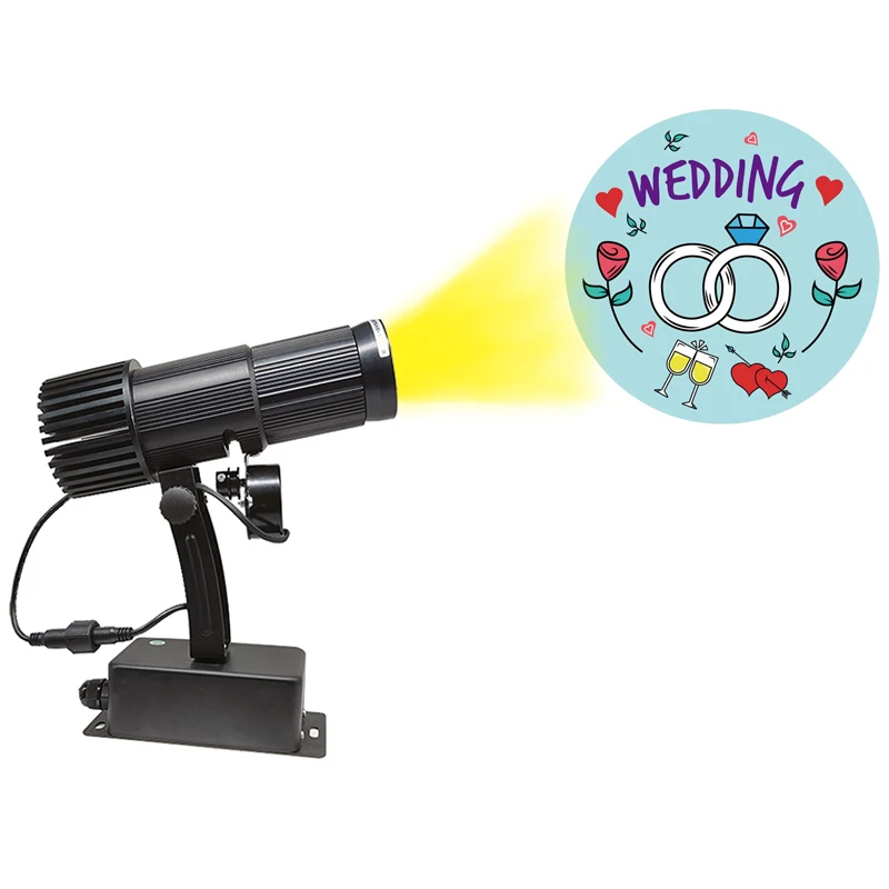 50W Indoor Custom image Logo Name Projection Wedding Monogram Gobo Projector onto the ceiling,wall or dancefloor