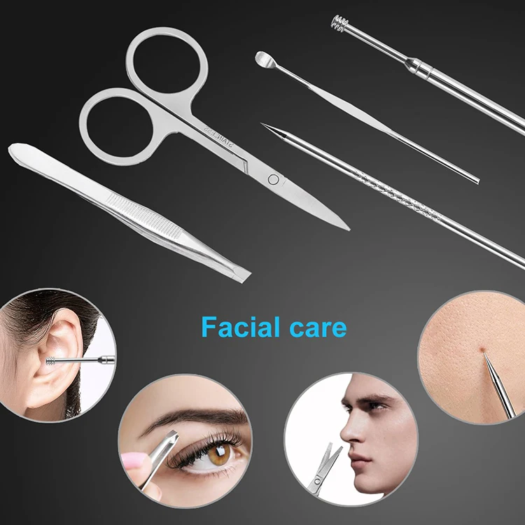 
Stainless Steel Nail Clippers Cutter Kit Nail Care Manicure Set with Leather Case 18 Pcs Manicure Clipper Set 