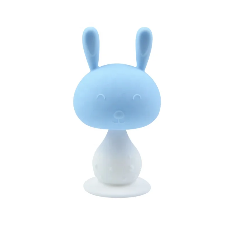 HAPBAY Hot Sale Mushroom Baby Teether Toy 100% Food Grade Rattle Mordeder bebe