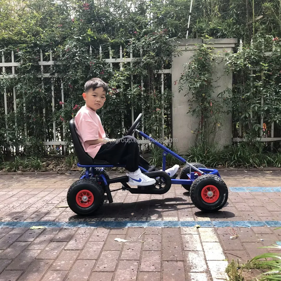 Professional supplier with hand brake four wheel heavy duty pedal go karts frame parts for 3-12 ages kids