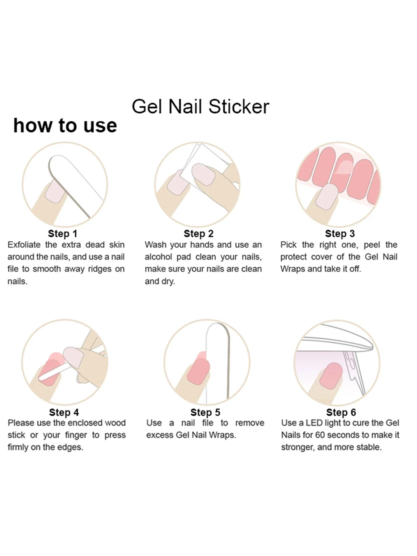 2024 Gel Nail Strips Patch Sliders Flowers Gradient Color Adhesive Full Cover Gel Nail Stickers UV Lamp Cured Manicure