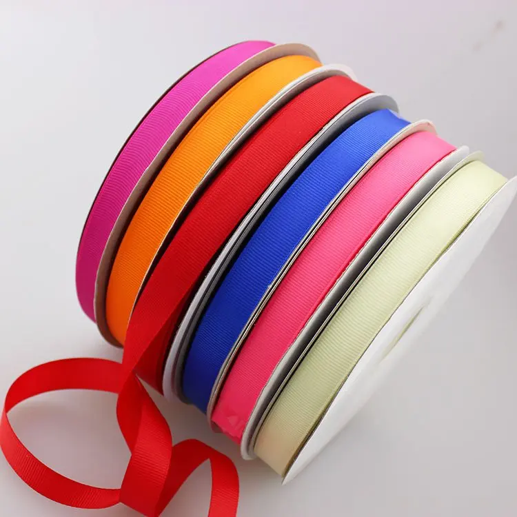 Custom Printed Wired Satin Ribbons Embroidered Grosgrain Gold Gift Boxes Cotton Silk Ribbon