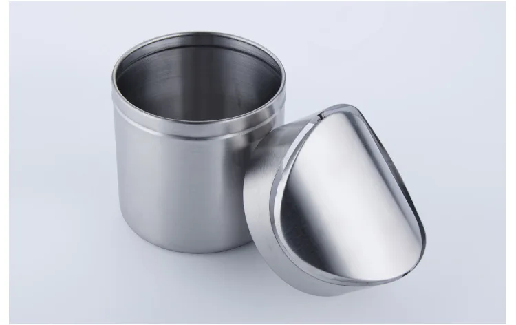 Household Storage Bucket Stainless Steel Desktop Trash Can Car Mini Trash Can