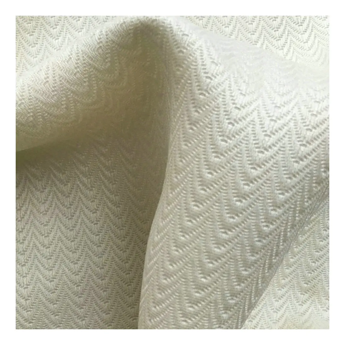 Plain Dye Woven Heavy Georgette W Wool Silk Blend Suit Fabric