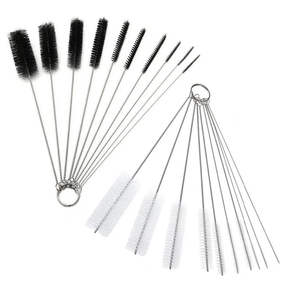 Wholesale cheapest in bulk shisha accessories hookah cleaning brush Wire nylon stainless steel straw brush