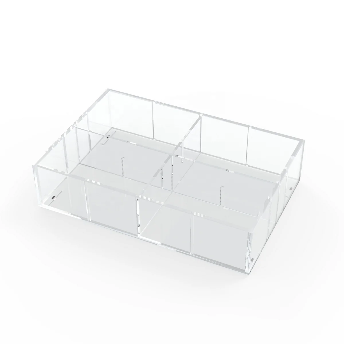 Acrylic 12 Compartments Display Tray Storage Case for Stationery Multifunction
