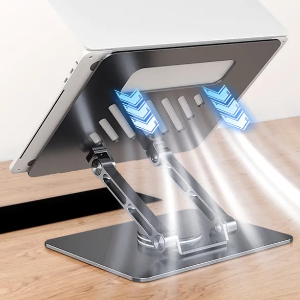Computer Notebook Holder Home Office Laptop Stand Ergonomic Portable Foldable Adjustable Aluminum Laptop Stand Holder
