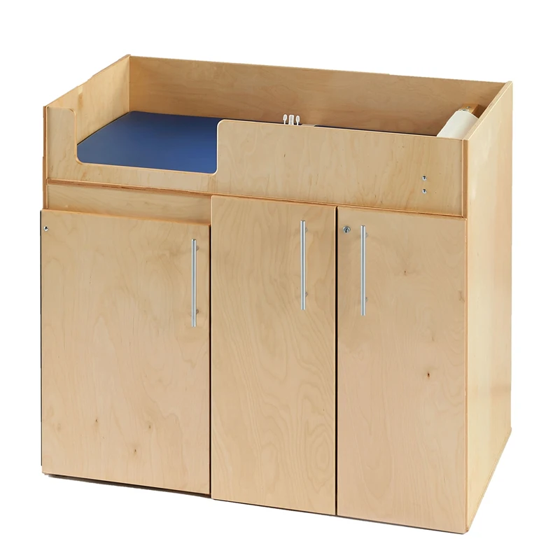 Baby Changing Bag Table With Cabinet Wooden Newborn Baby Nursing Furniture Diaper Changing Table For Montessori Daycare