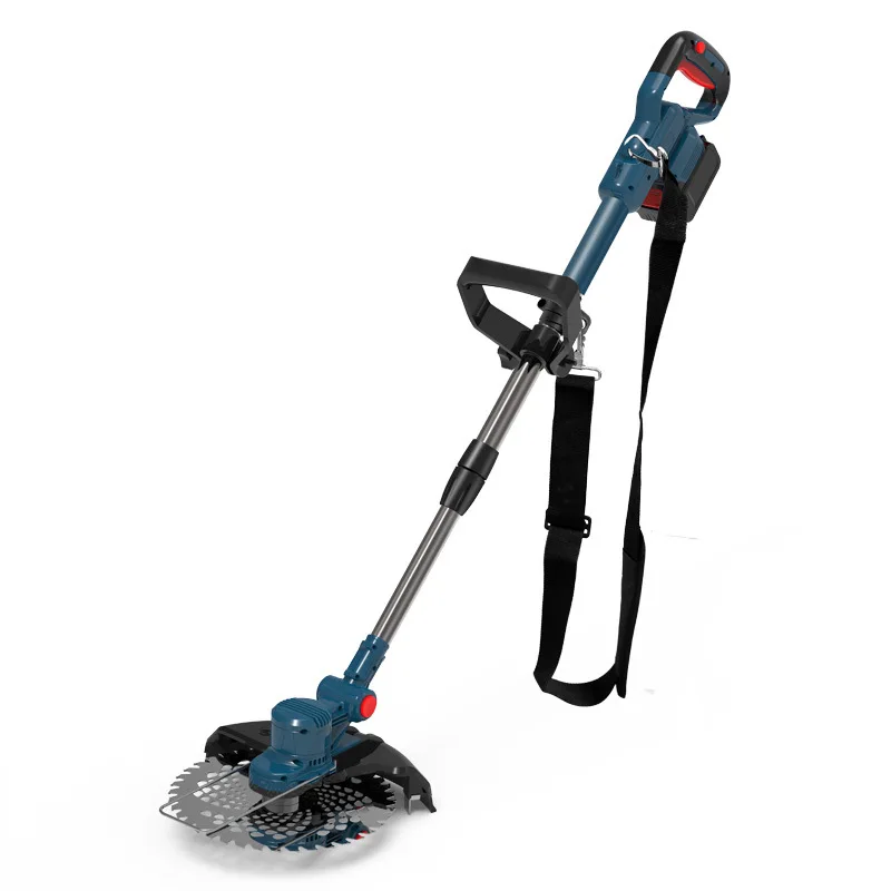 24V Rechargeable Lawn Mower Brush Cutter Lightweight Electricity Grass Trimmer For Garden Weeding Crop Harvesting Shrub Cutting