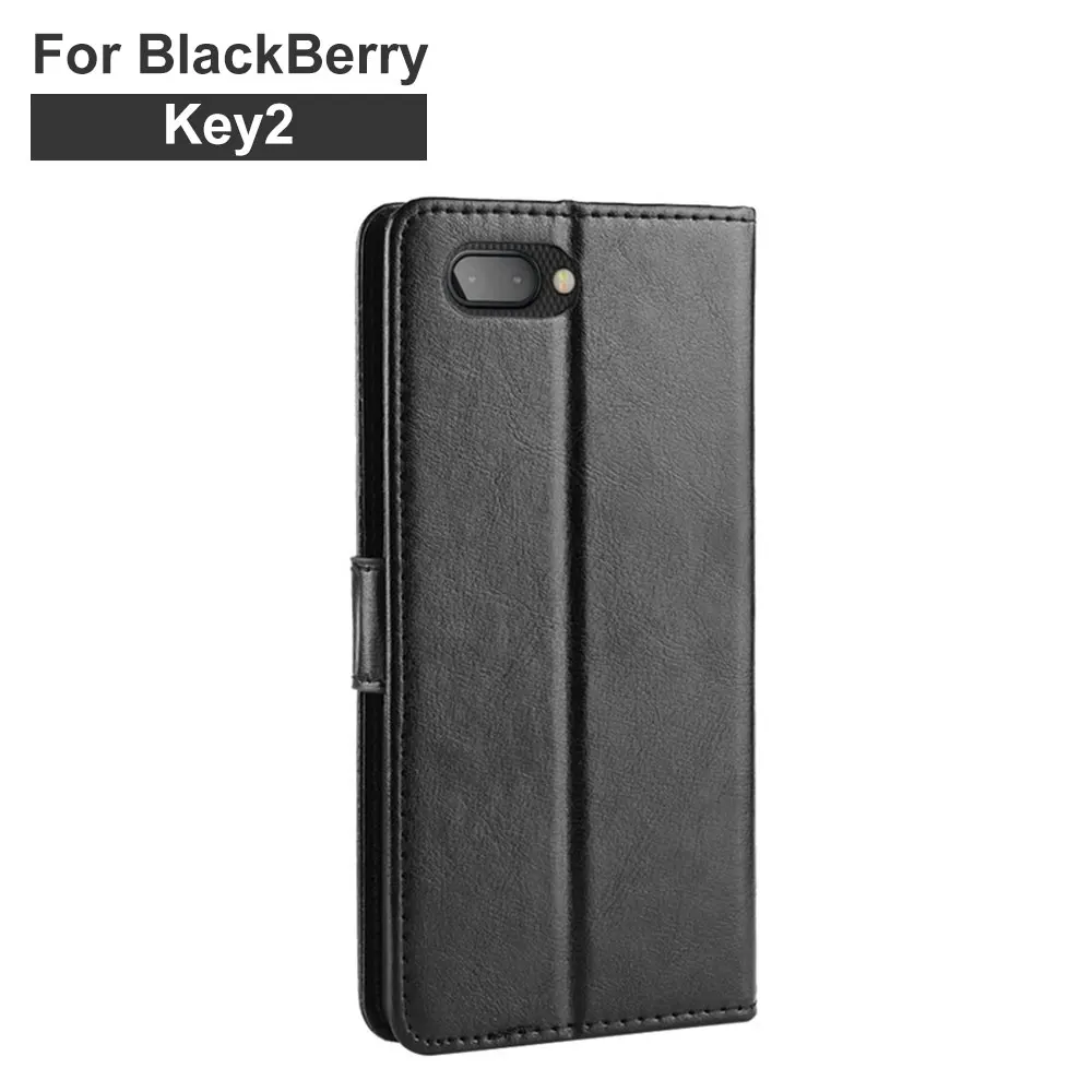 Wallet Phone Case For Blackberry Key2 Lite Purse Tpu Cases Flip Cover Soft Litchi Silicone Bumper Camera Lens Protection